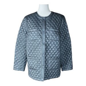 J. McLaughlin Quilted Snap Lightweight Jacket XL